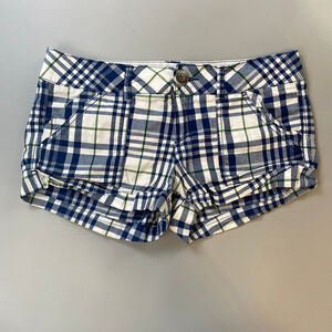 Aeropostale Y2K Micro Shorts Juniors 7/8 Paid Vintage Mallcore Mini Preppy Blue